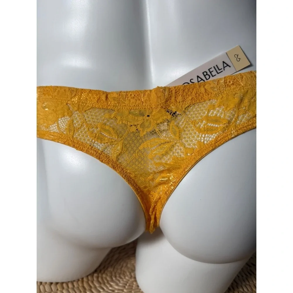Cosabella Men's Luxury Lace G-String Thong sole Yellow NWT Size L